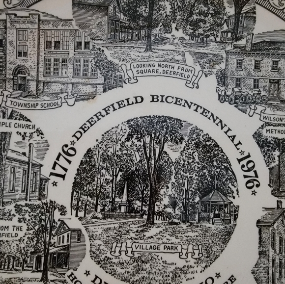 Vtg Kettlesprings Kilns Collector 10" Plate Deerfield Ohio 1776-1976 Pre-owned - Picture 3 of 11